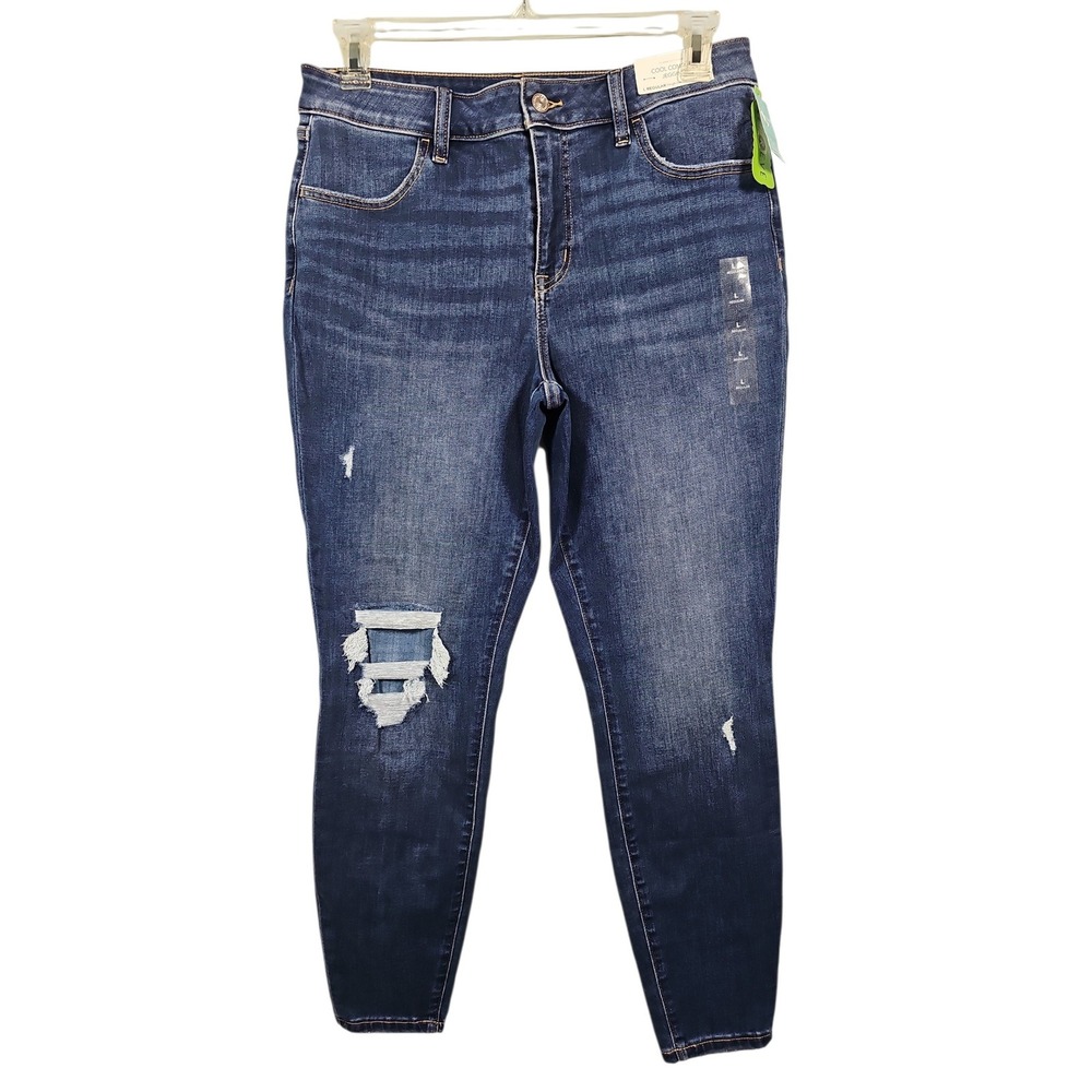Maurices Jegging Cool Comfort High Rise Distressed Women Large Regular